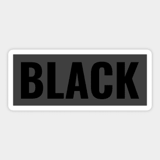 Black text simple classic typography Sticker